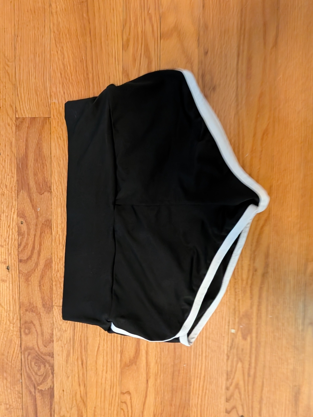 Women's s Black Athletic Shorts with White Trim